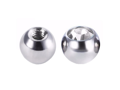 Ignore - Threaded Ball - Jewelled - Surgical Steel