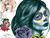 3ntini - Tattoo Flash Drawings - La Catrina