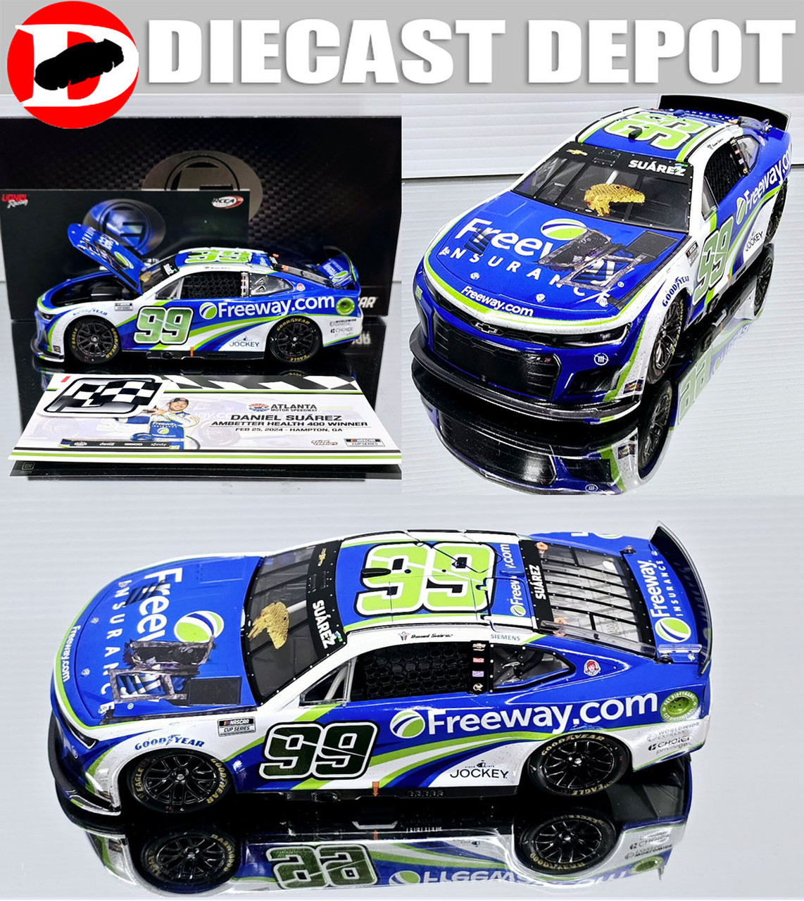 NASCAR 1/24 プラモデル KYLE BUSCH #8 2025 ZONE 1:24 ELITE AUTOGRAPHED DIECAST