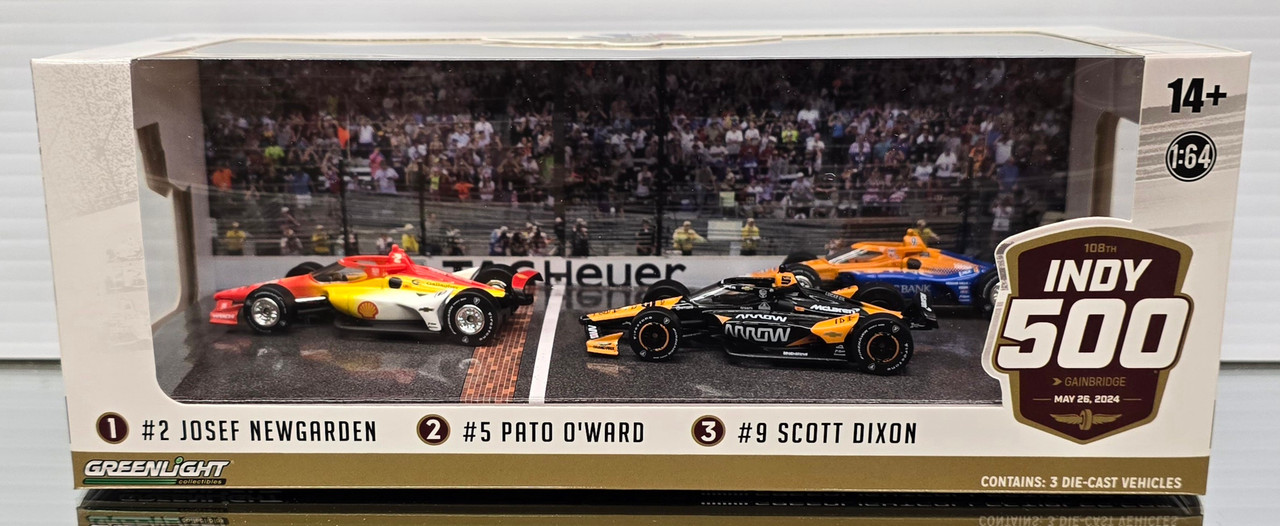 2024 INDIANAPOLIS 500 PODIUM 3-CAR SET (JOSEF NEWGARDEN, PATO O