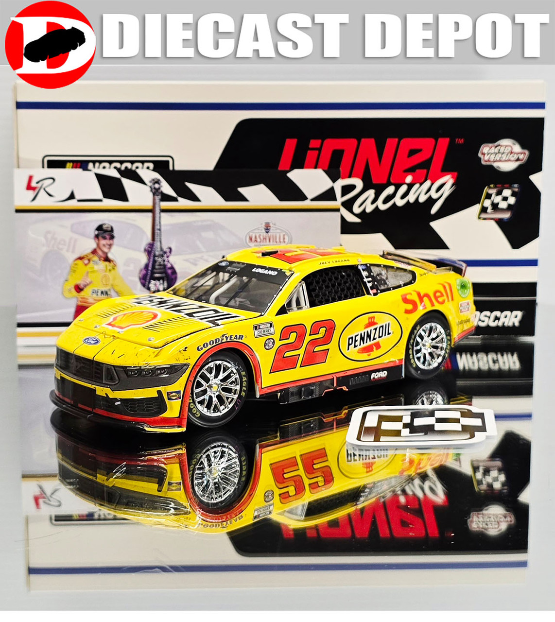 JOEY LOGANO 2024 NASHVILLE WIN RACED VERSION 1/24 ARC DIECAST