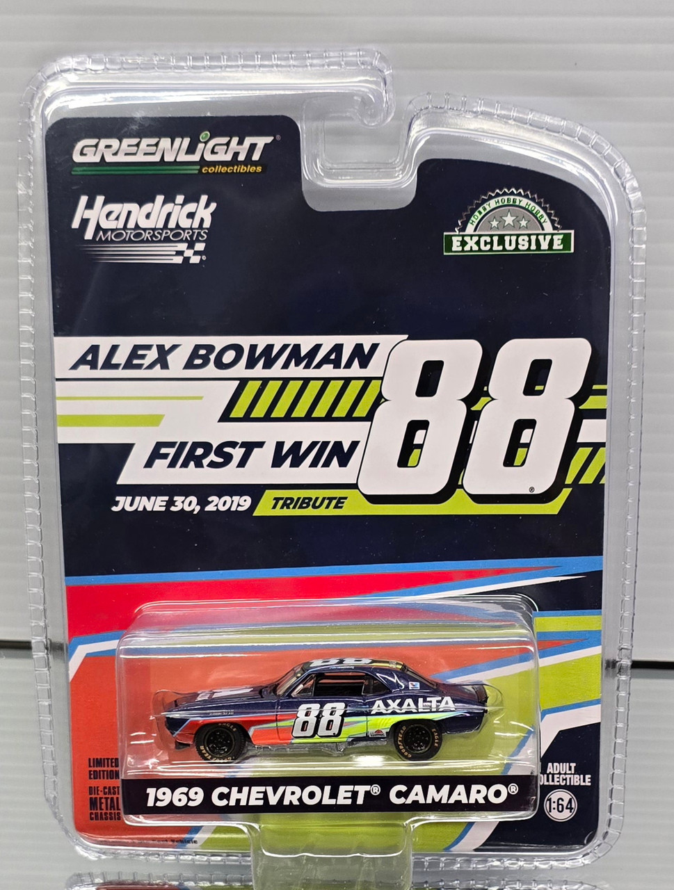 ALEX BOWMAN CHICAGO FIRST WIN TRIBUTE AXALTA 1969 CAMARO 1/64