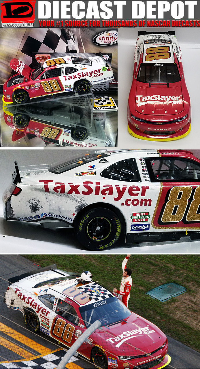 CHASE ELLIOTT 2016 DAYTONA WIN TAXSLAYER #88 RACED VERSION XFINITY