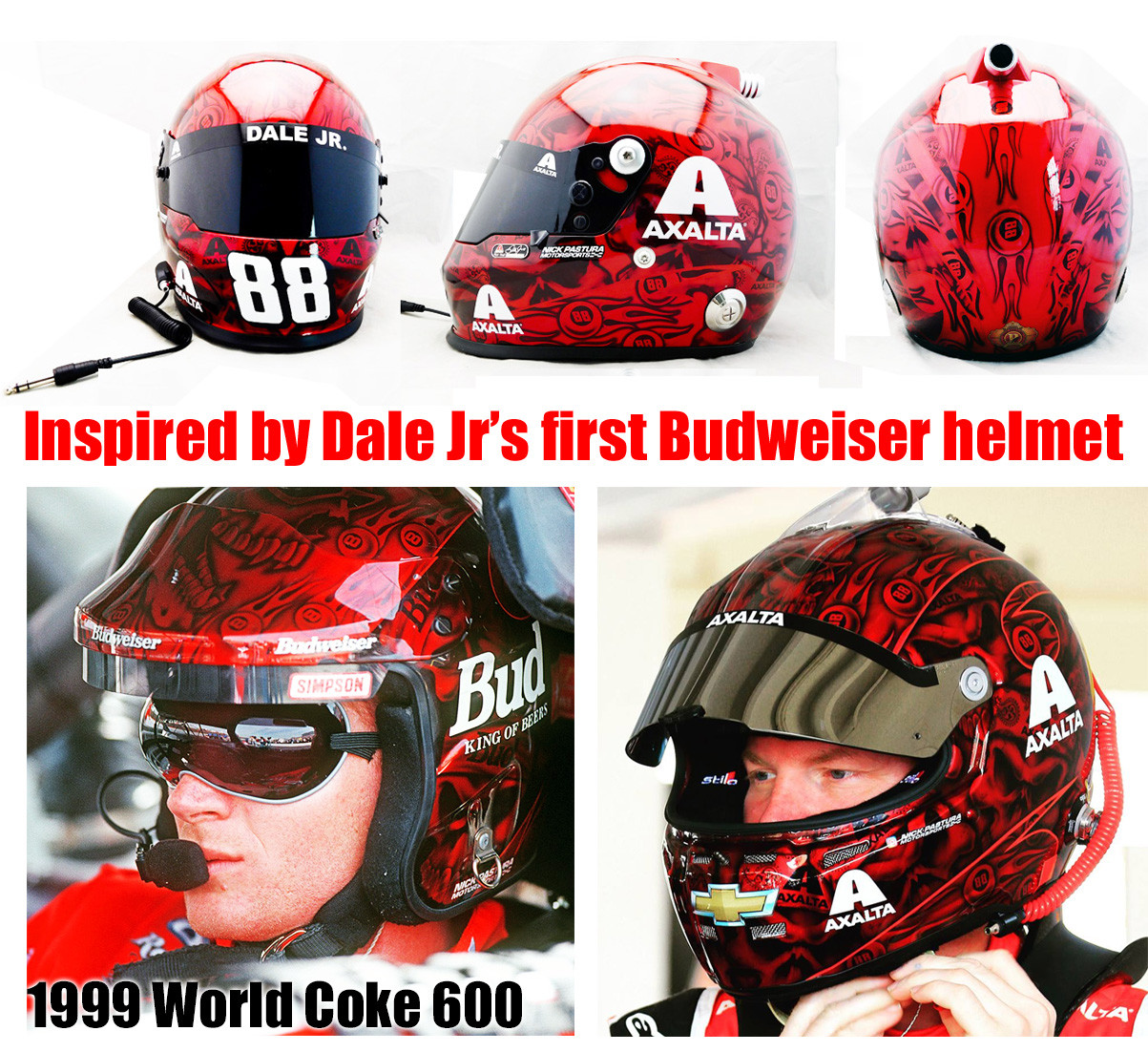 budweiser motorcycle helmet for sale DALE EARNHARDT JR 2017 FINAL RIDE/ BUDWEISER THROWBACK FULL-SIZE REPLICA  HELMET