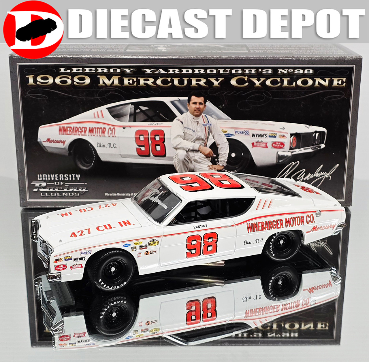 AUTOGRAPHED LEEROY YARBOROUGH #98 1969 WINEBARGER MOTOR COMPANY