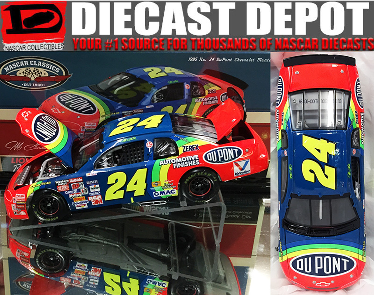 【新品未使用】Jeff Gordon 24 NASCAR 1:24スケール Action Nascar #24 Jeff Gordon Milestone 4 time Nascar