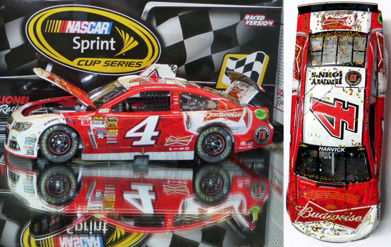 KEVIN HARVICK 2014 DARLINGTON WIN BUDWEISER RACED VERSION 1/24