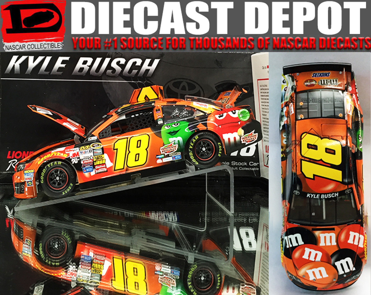 Kyle Busch #18 2014 スキトル 1/24 Lionel Nascar #18 Kyle