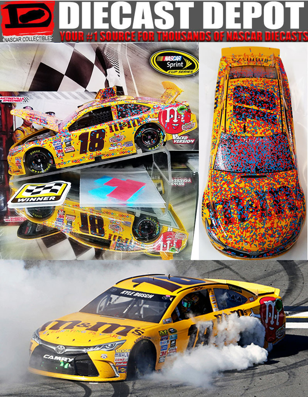 Lionel Racing 2016 Race Winner #18 M&M's