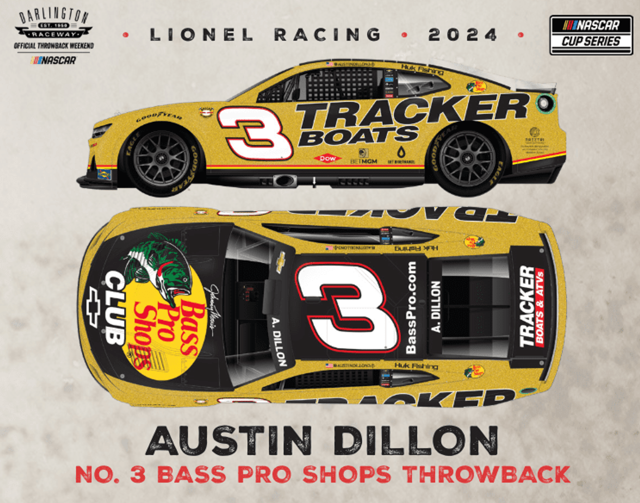 CANCELLED BY LIONEL* AUSTIN DILLON 2024 DARLINGTON RETRO