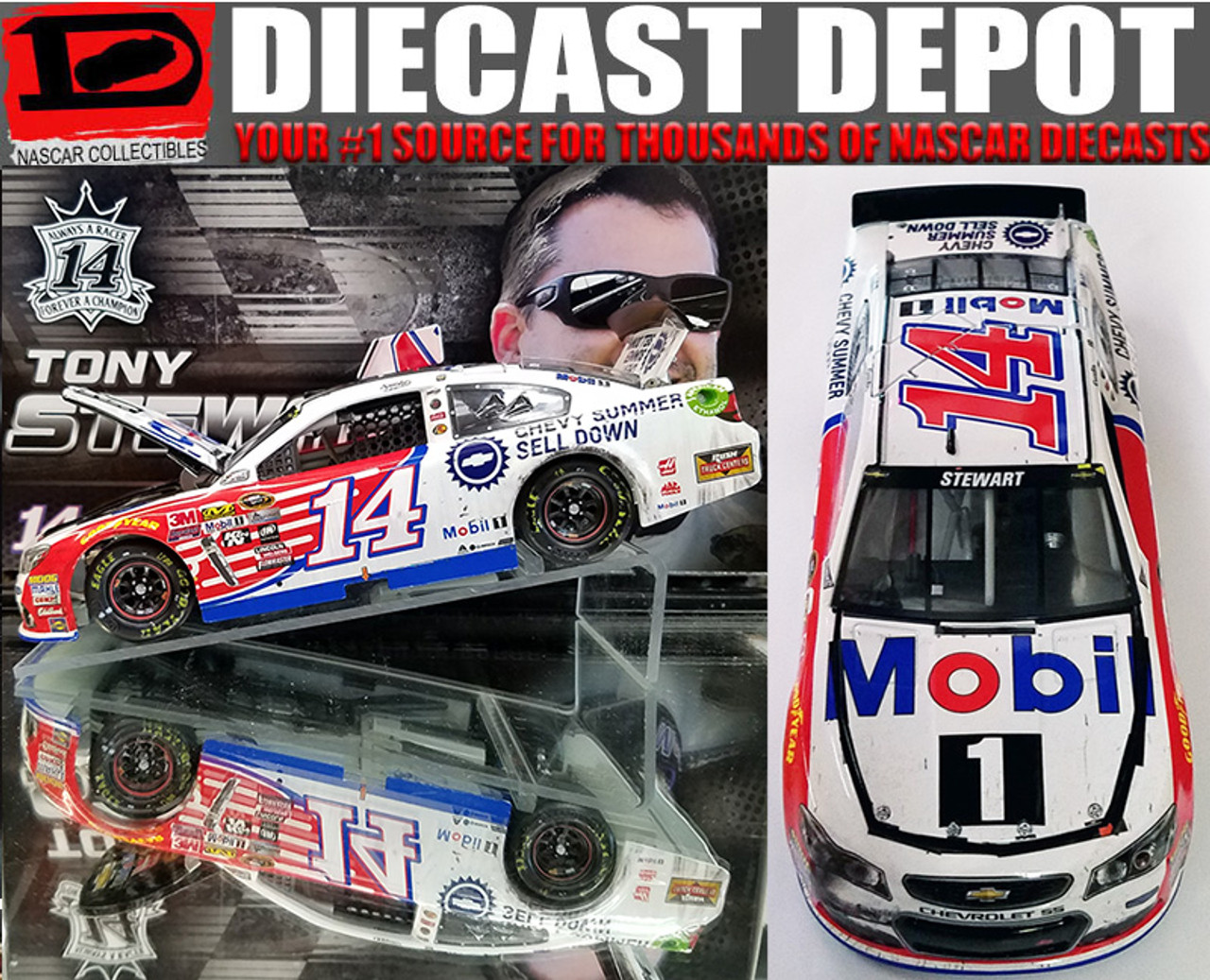 TONY STEWART 2016 BRICKYARD MOBIL 1 RACED VERSION 1/24