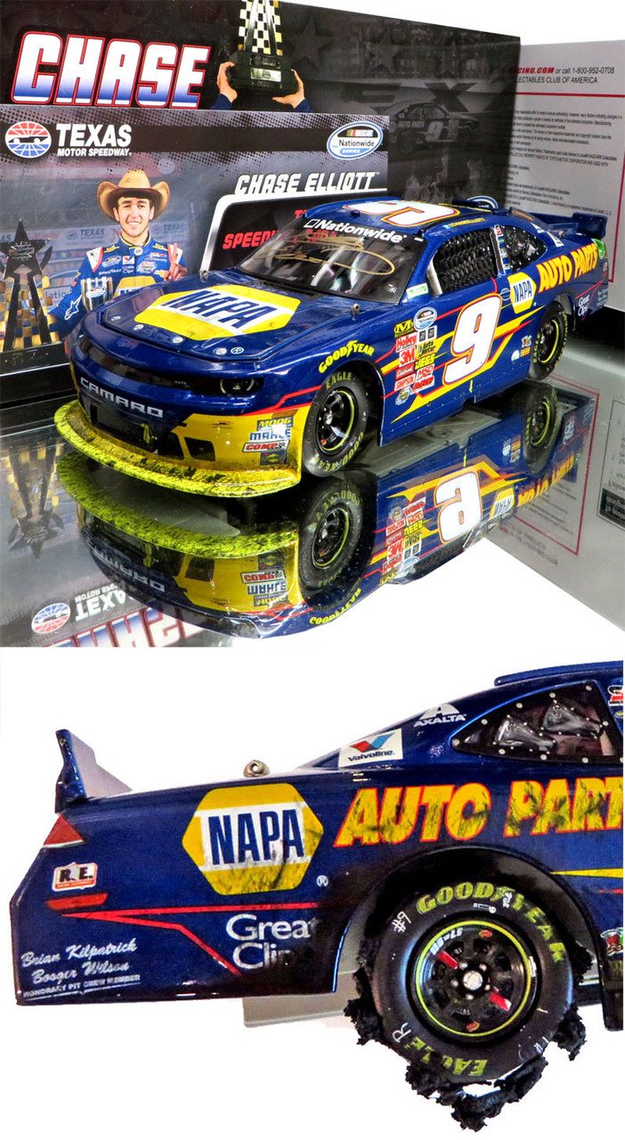 AUTOGRAPHED CHASE ELLIOTT 2014 TEXAS WIN RACED VERSION