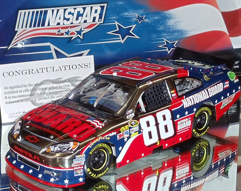AUTOGRAPHED DALE EARNHARDT JR 2012 NASCAR UNITES BRUSHED METAL 1