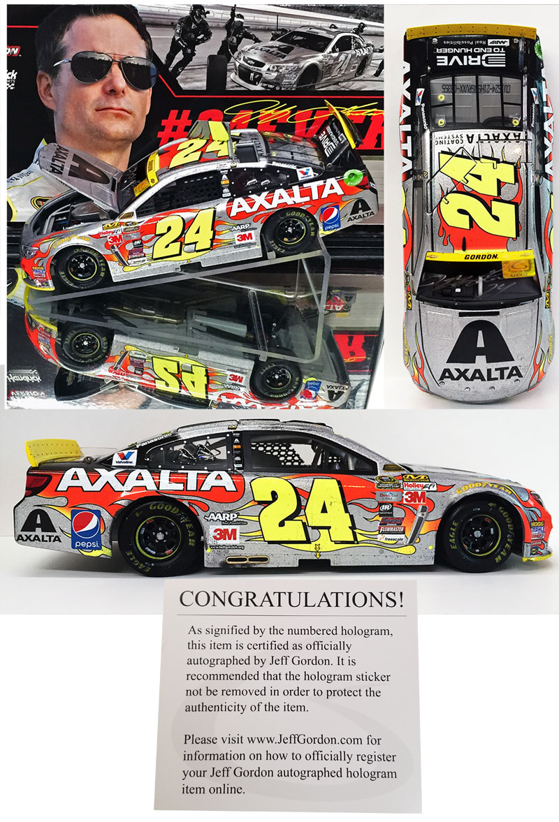 AUTOGRAPHED JEFF GORDON 2015 HOMESTEAD FINAL RIDE AXALTA RACED