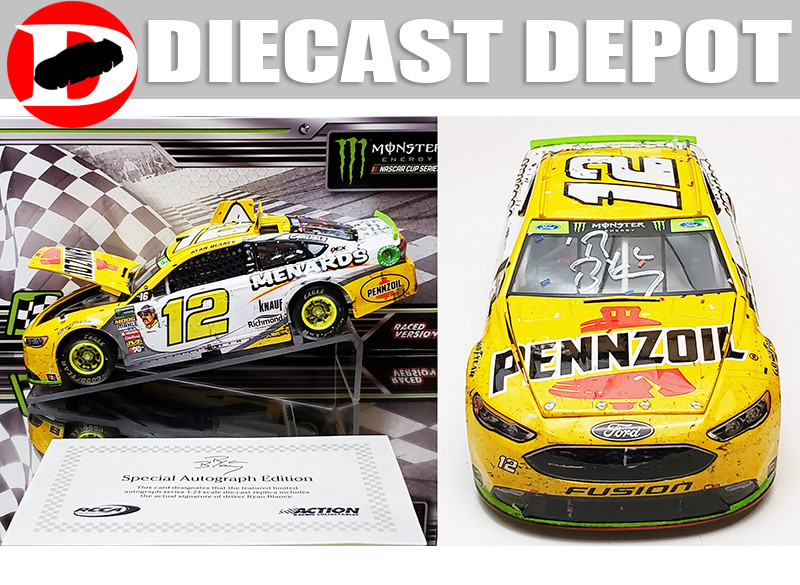 AUTOGRAPHED RYAN BLANEY 2018 CHARLOTTE ROVAL WIN RACED VERSION