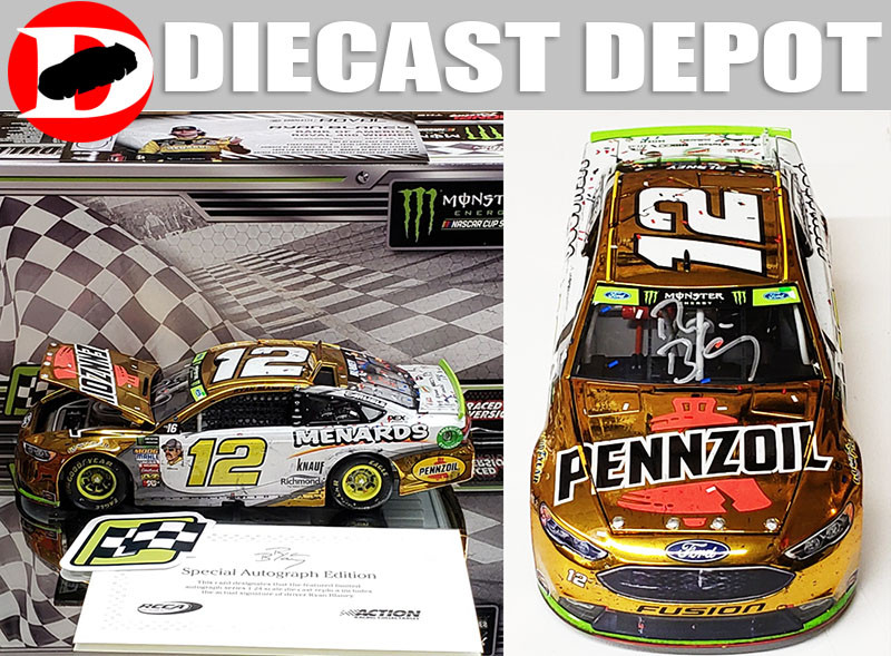 AUTOGRAPHED RYAN BLANEY 2018 CHARLOTTE ROVAL WIN RACED VERSION