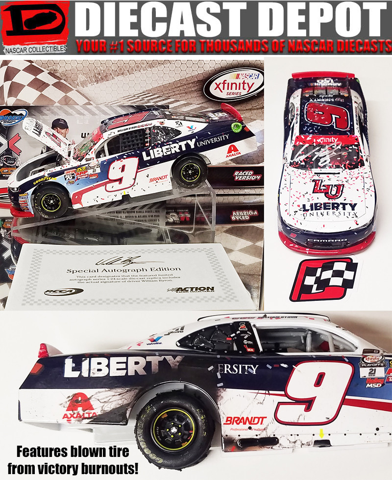 AUTOGRAPHED WILLIAM BYRON 2017 PHOENIX WIN RACED VERSION 1/24 ACTION