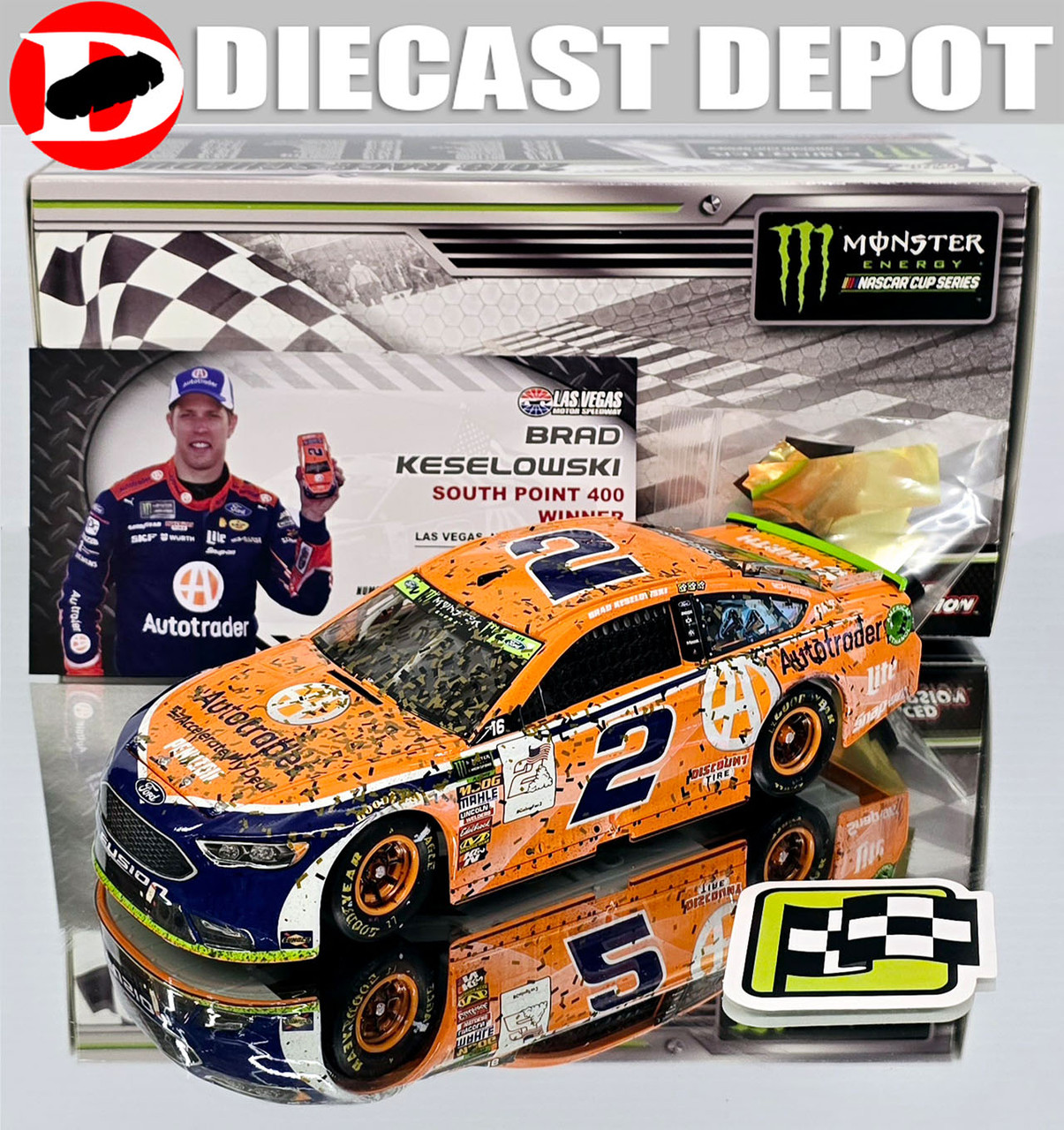 BRAD KESELOWSKI 2018 LAS VEGAS WIN AUTOTRADER 1/24 ACTION