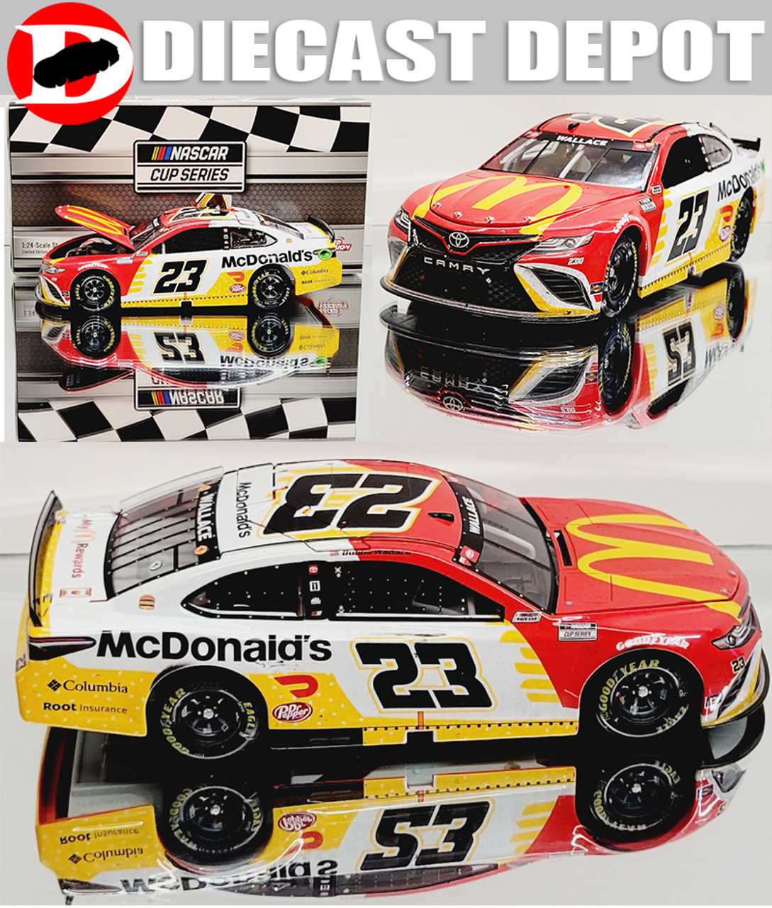 BUBBA WALLACE 2021 TALLADEGA FIRST WIN MCDONALDS RACED