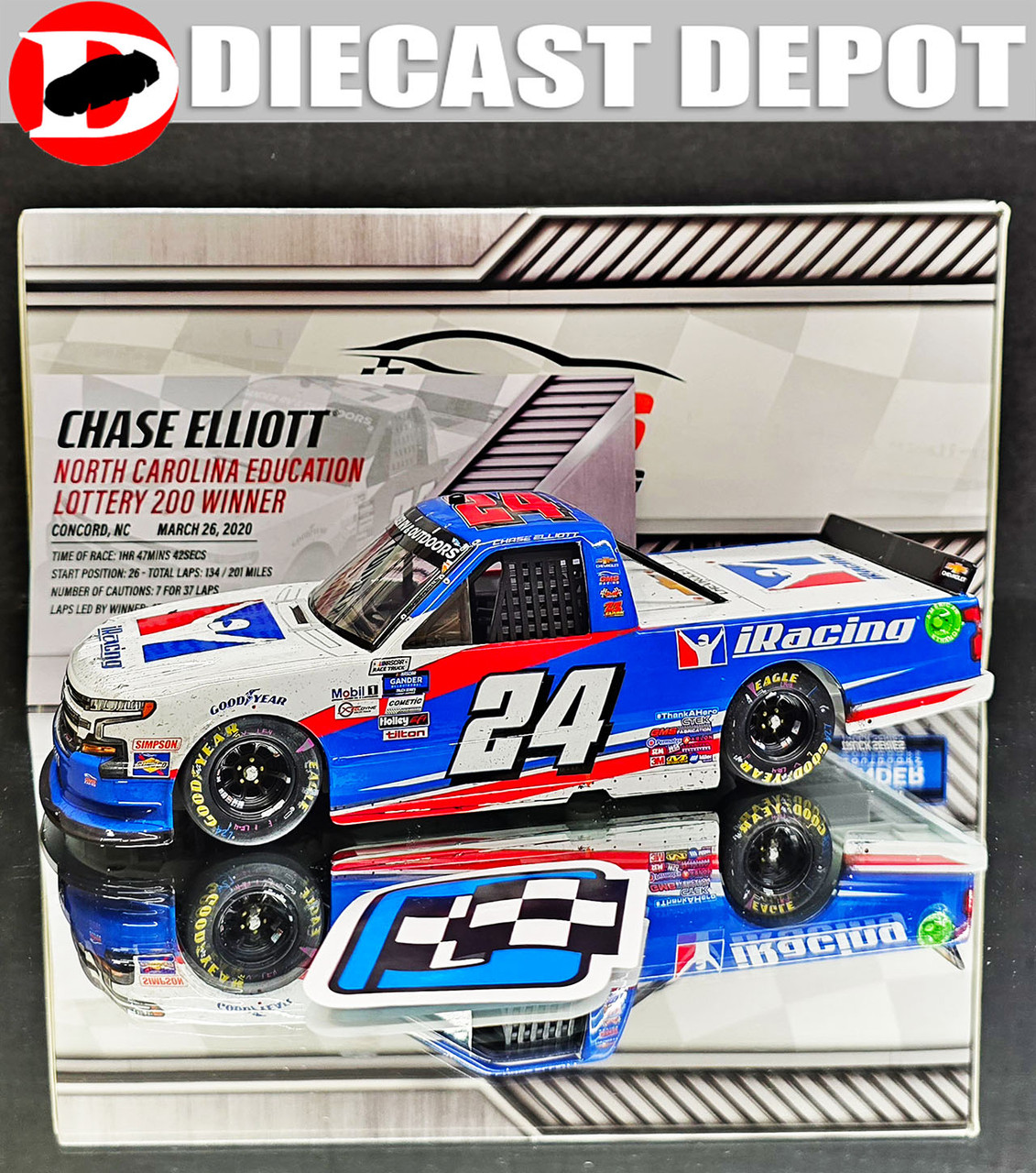 Diecast NASCAR Chase Elliott 2020 Charlotte Win - Camion Chevrolet 1:24 Action - Limited Edition 1 Di 2832