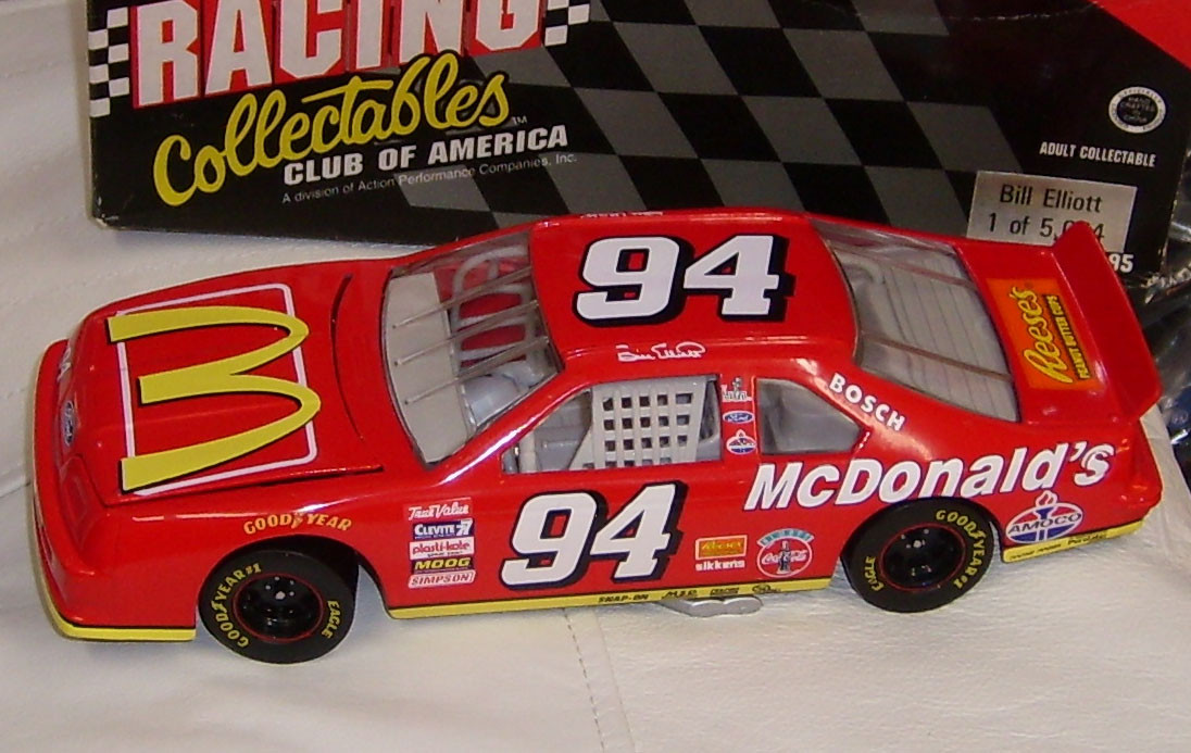 Bill Elliott Chevrolet 1:24 Diecast Racing Cars 94 BIll Elliott