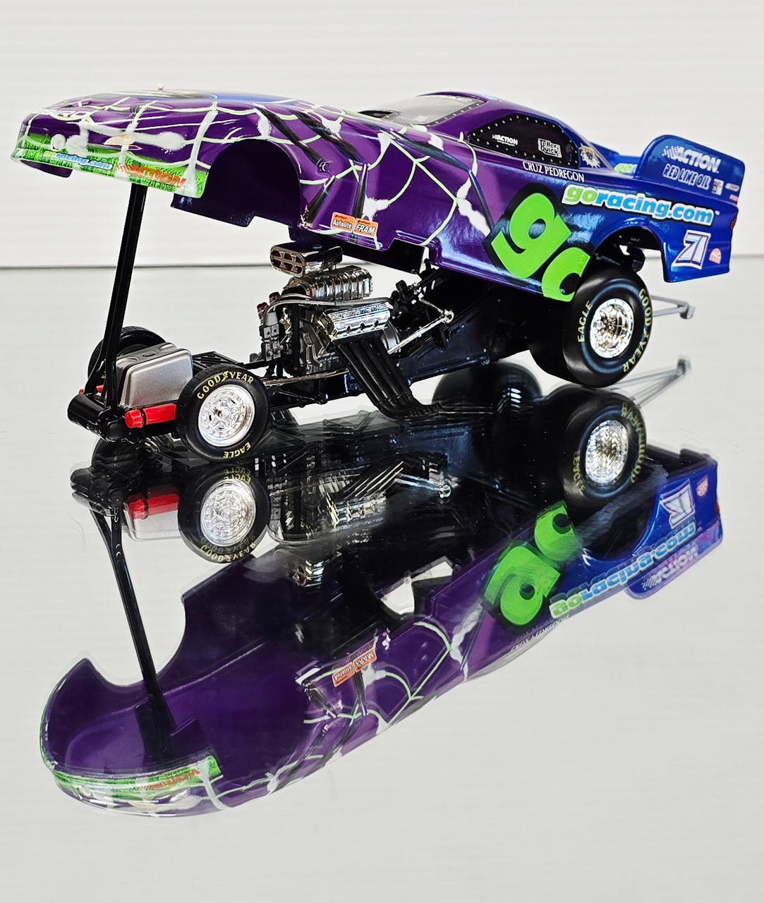 CRUZ PEDREGON 1999 GORACING.COM PONTIAC FUNNY CAR 1/24 ACTION DIECAST