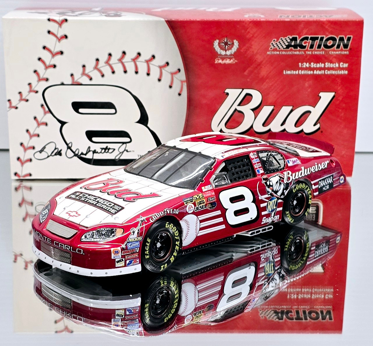 ミニカー 1/24 NASCAR Dale Earnhardt Jr. 2003 DALE EARNHARDT JR 2003 MLB ALL-STAR BUDWEISER 1/24 ACTION