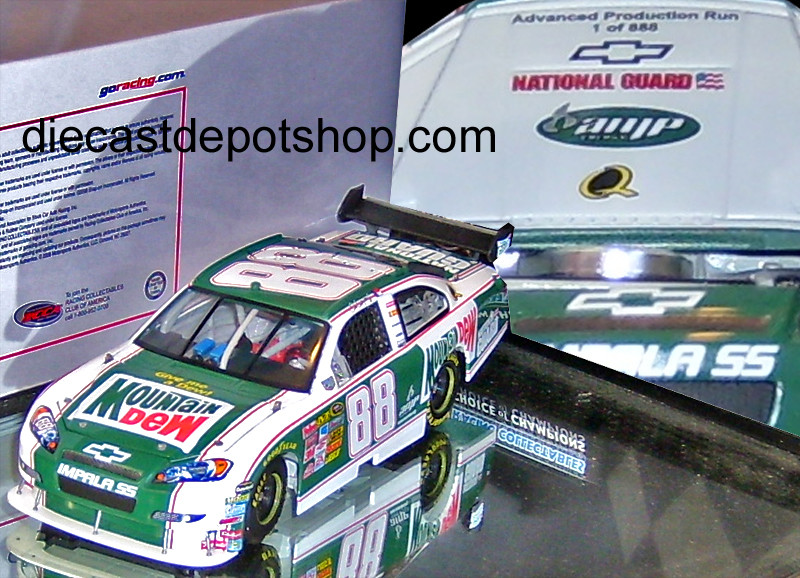 DALE EARNHARDT JR 2008 MOUNTAIN DEW RETRO ADVANCED PRODUCTION RUN