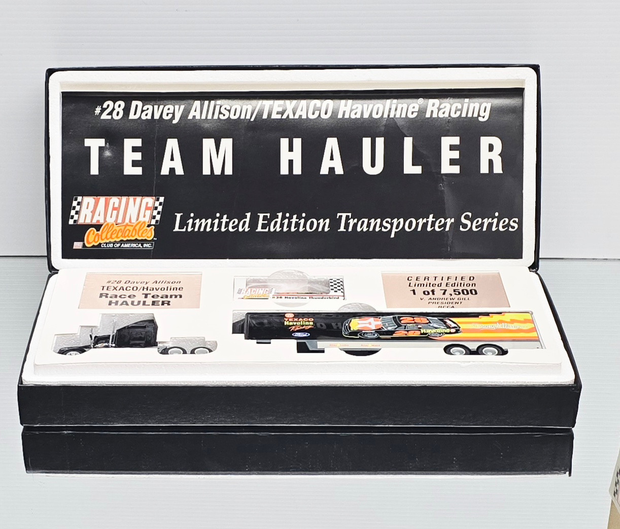 DAVEY ALLISON 1993 HAVOLINE HAULER/ TRANSPORTER & CAR SET 1/64