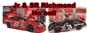 Action Car DALE EARNHARDT JR & SR RICHMOND 2000 SPECIAL - BOTH 1/24 SCALE ACTION ...