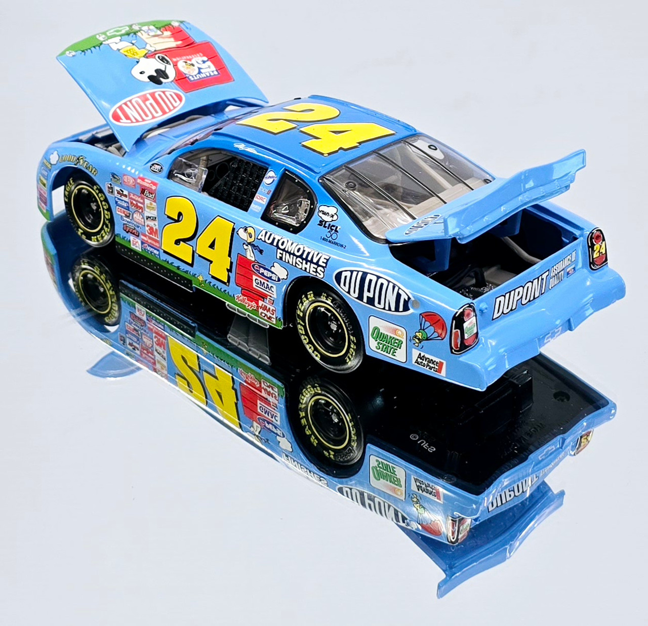 スヌーピー PEANUTS NASCAR 1/24 jeff GORDON Snoopy Jeff Gordon NASCAR 1:24 Scale Stock Car Du Pont | eBay