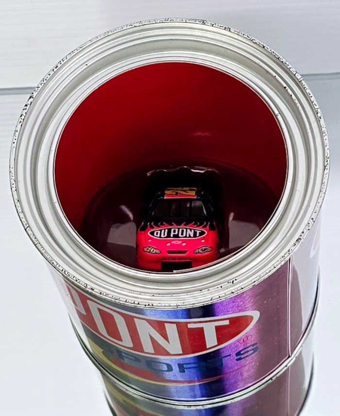 JEFF GORDON 2002 DUPONT CAR IN PAINT CAN 1/64 ACTION DIECAST