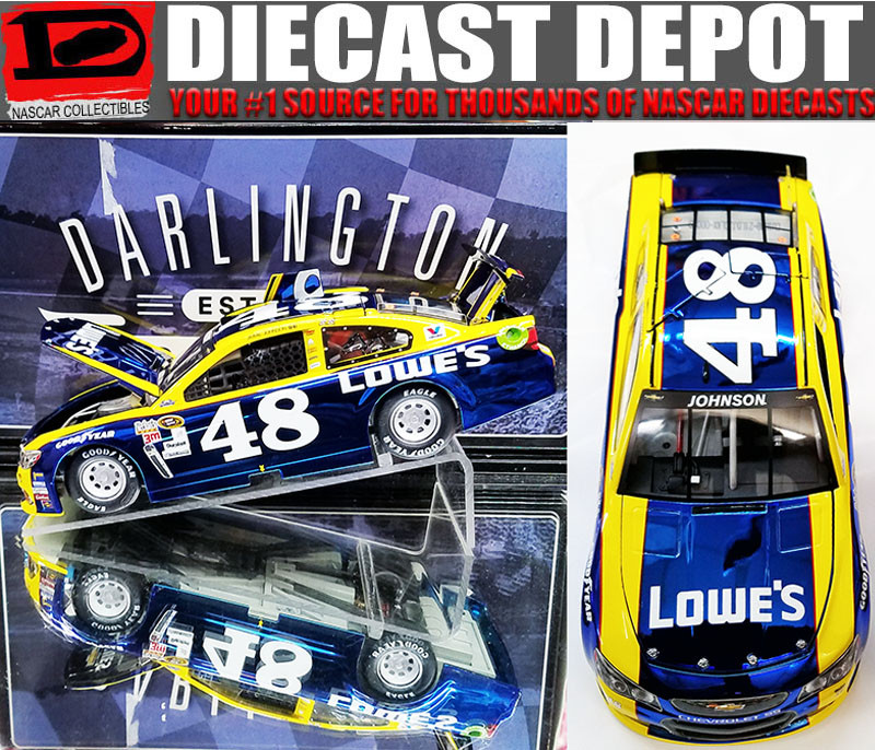 JIMMIE JOHNSON 2016 DARLINGTON LOWES DAVID PEARSON THROWBACK COLOR