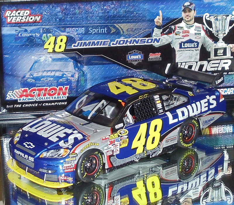 JIMMIE JOHNSON 2009 MARTINSVILLE RACED VERSION LOWES 1/24 ACTION