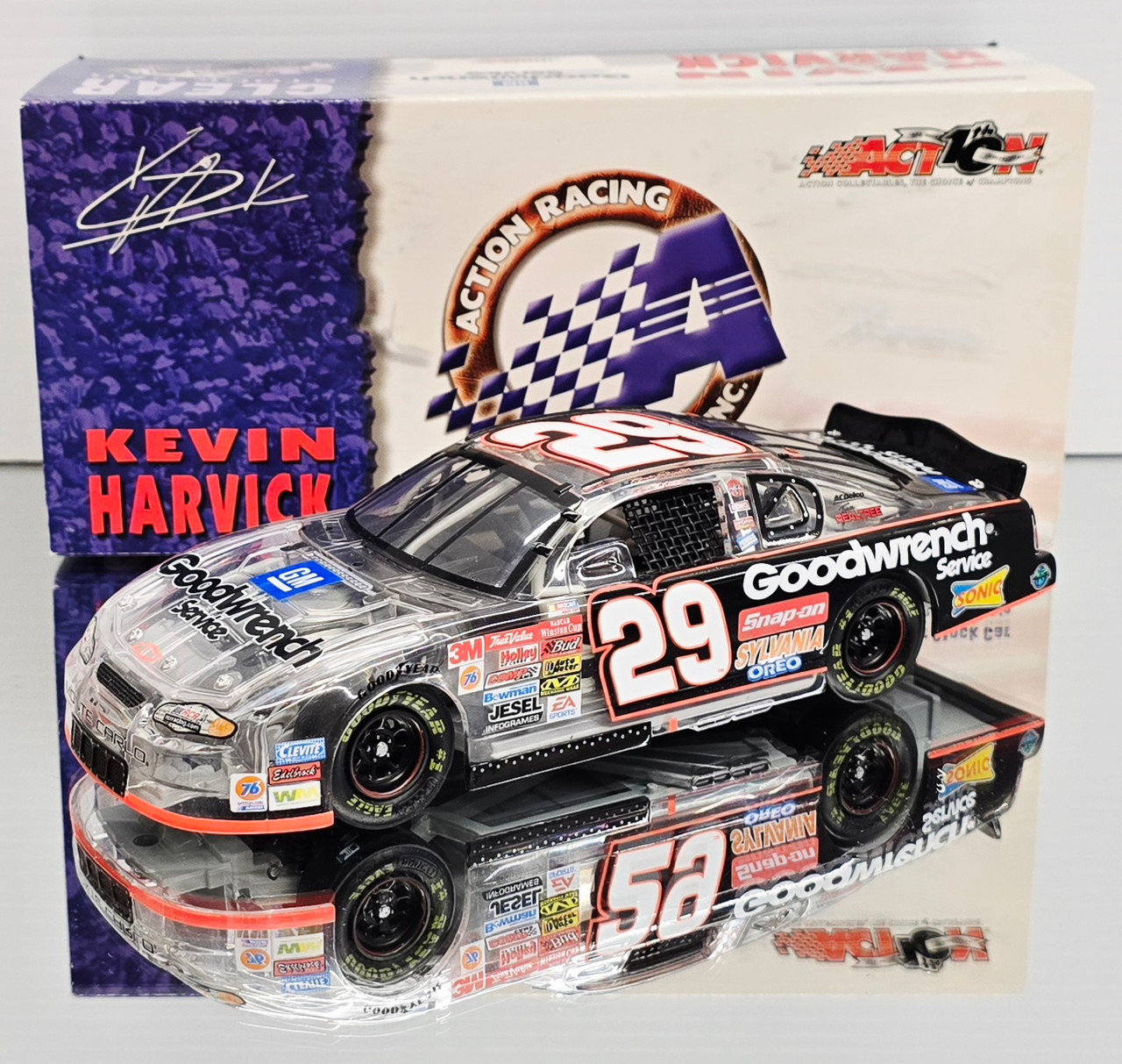 KEVIN HARVICK 2002 GOODWRENCH CLEAR CAR 1/24 ACTION DIECAST