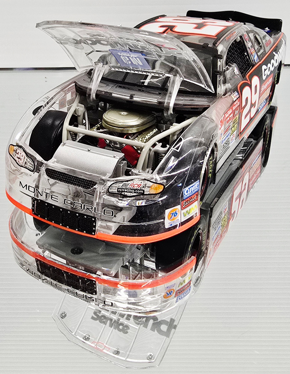 KEVIN HARVICK 2002 GOODWRENCH CLEAR CAR 1/24 ACTION DIECAST