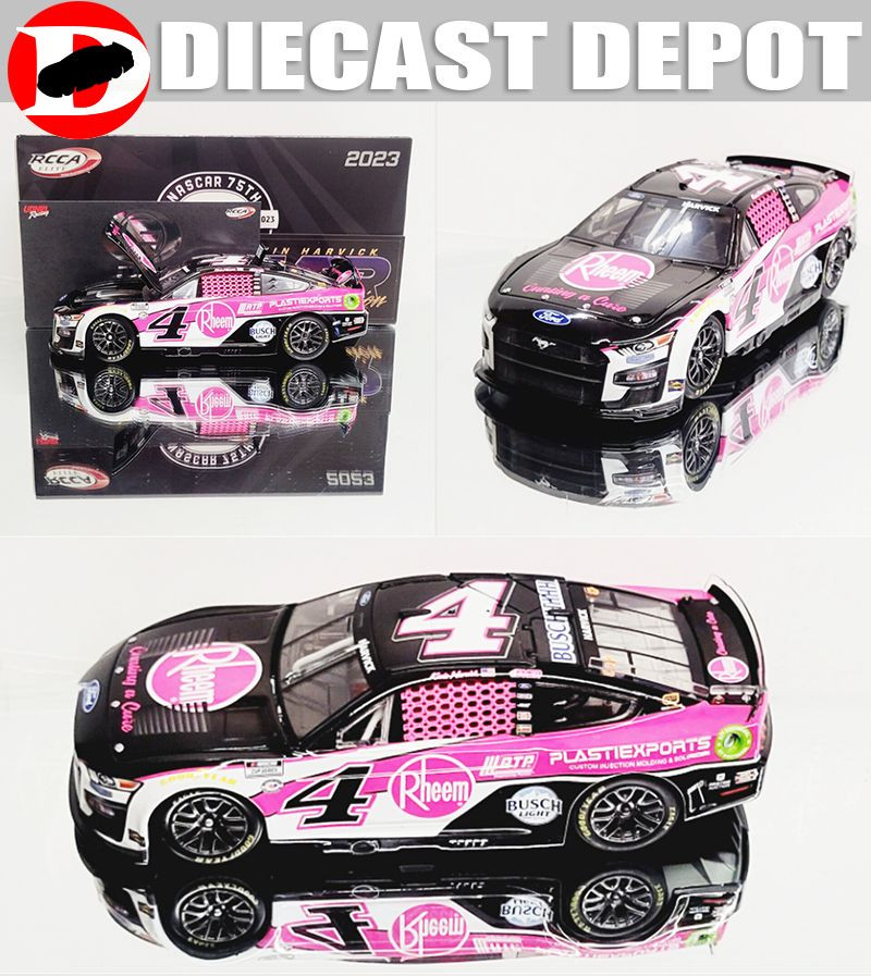 KEVIN HARVICK 2023 RHEEM PINK #4 MUSTANG 1/24 ELITE SERIES