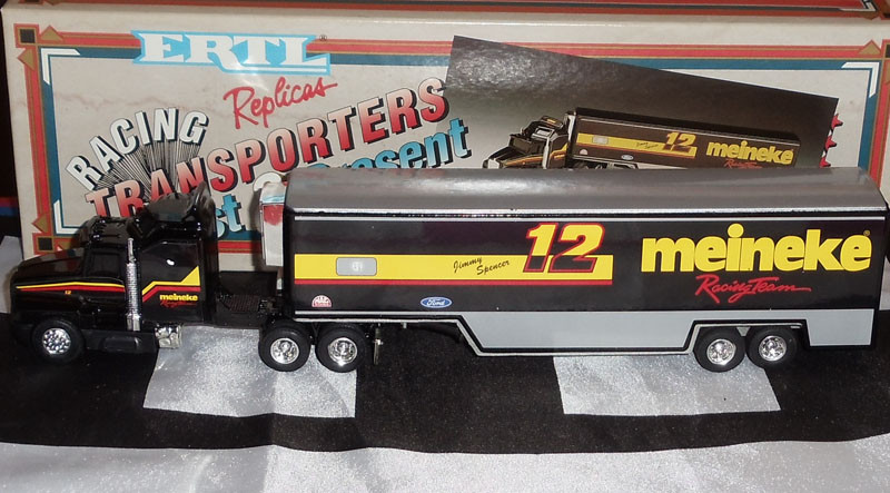 JIMMY SPENCER 1993 MEINEKE TRANSPORTER 1/64 WHITE ROSE ERTL