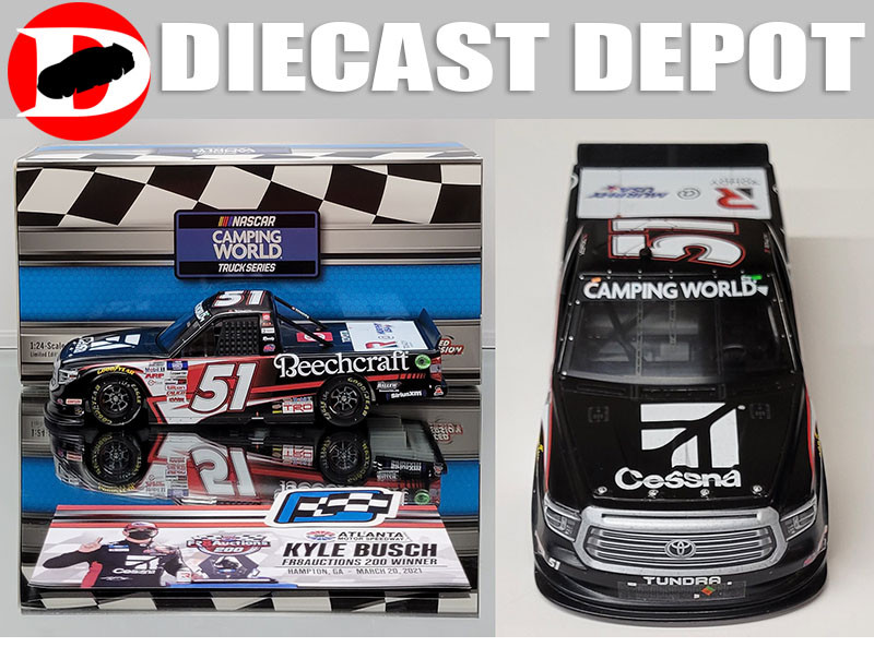 ナスカー 1/24 カイル ブッシュ エキストラ アトランタ ウィン 2021 KYLE BUSCH 2021 ATLANTA WIN RACED VERSION CESSNA #51 TRUCK 1/24 ACTION