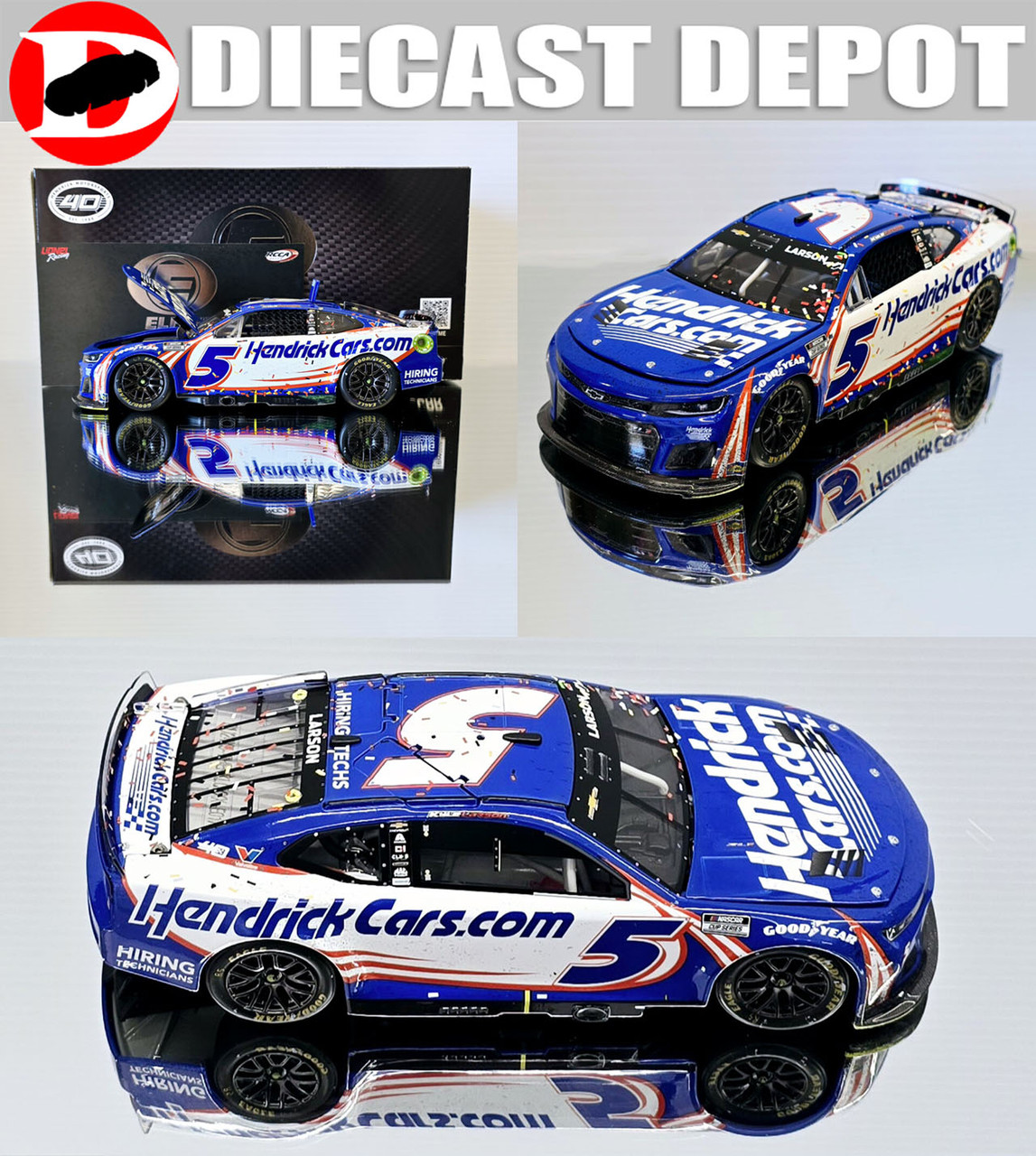 KYLE LARSON 2024 LAS VEGAS WIN RACED VERSION HENDRICKCARS.COM 1/24