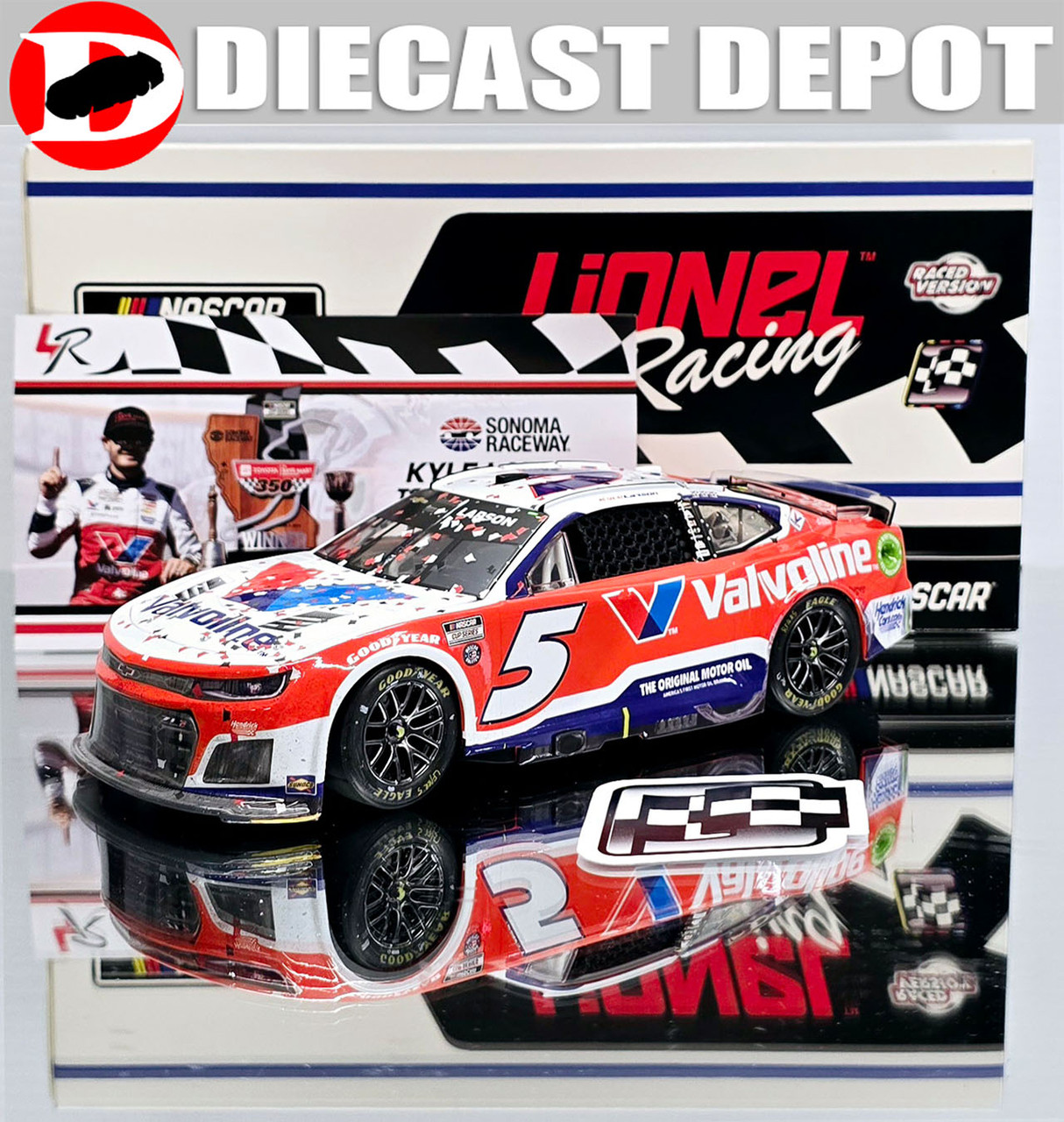 KYLE LARSON 2024 SONOMA WIN RACED VERSION VALVOLINE 1/24 ARC DIECAST