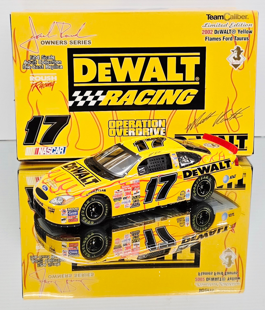 MATT KENSETH 2001 DEWALT FLAMES 1/24 TEAM CALIBER OWNER'S