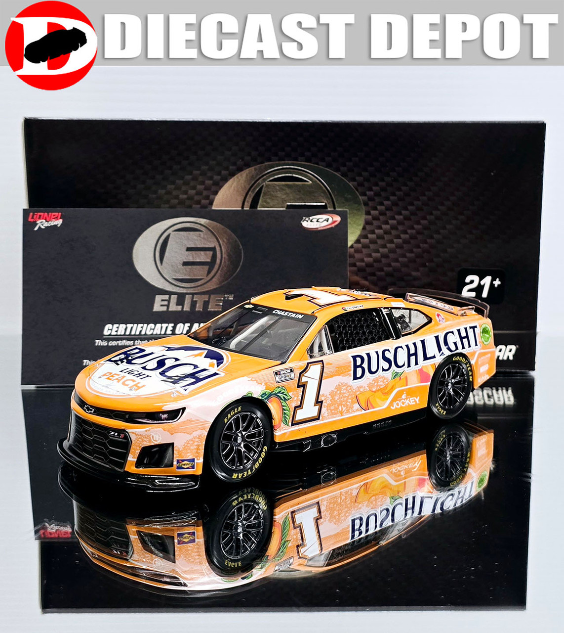 ROSS CHASTAIN 2024 BUSCH LIGHT PEACH 1/24 ELITE DIECAST