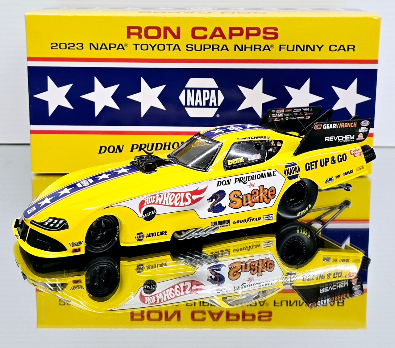 RON CAPPS 2023 HOT WHEELS/ SNAKE NHRA FUNNY CAR 1/24 AUTO WORLD