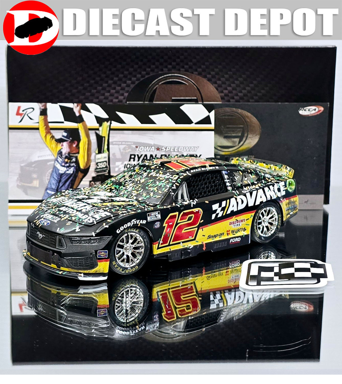 RYAN BLANEY 2024 IOWA WIN RACED VERSION ADVANCE AUTO 1/24 ELITE DIECAST
