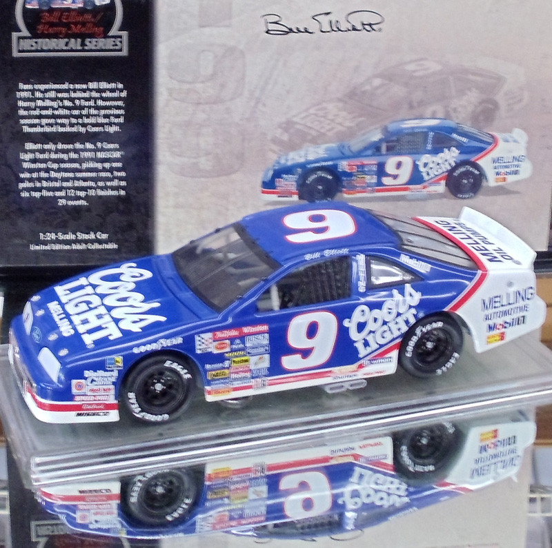 BILL ELLIOTT 1991 BLUE/WHITE COORS LIGHT THUNDERBIRD 1/24 SCALE