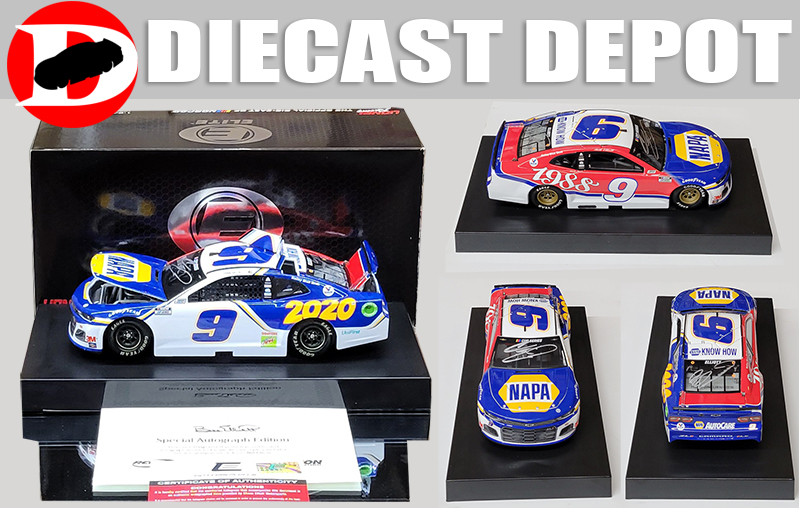 DUAL AUTOGRAPHED CHASE ELLIOTT NAPA CHAMPIONS / FAMILY TRADITION