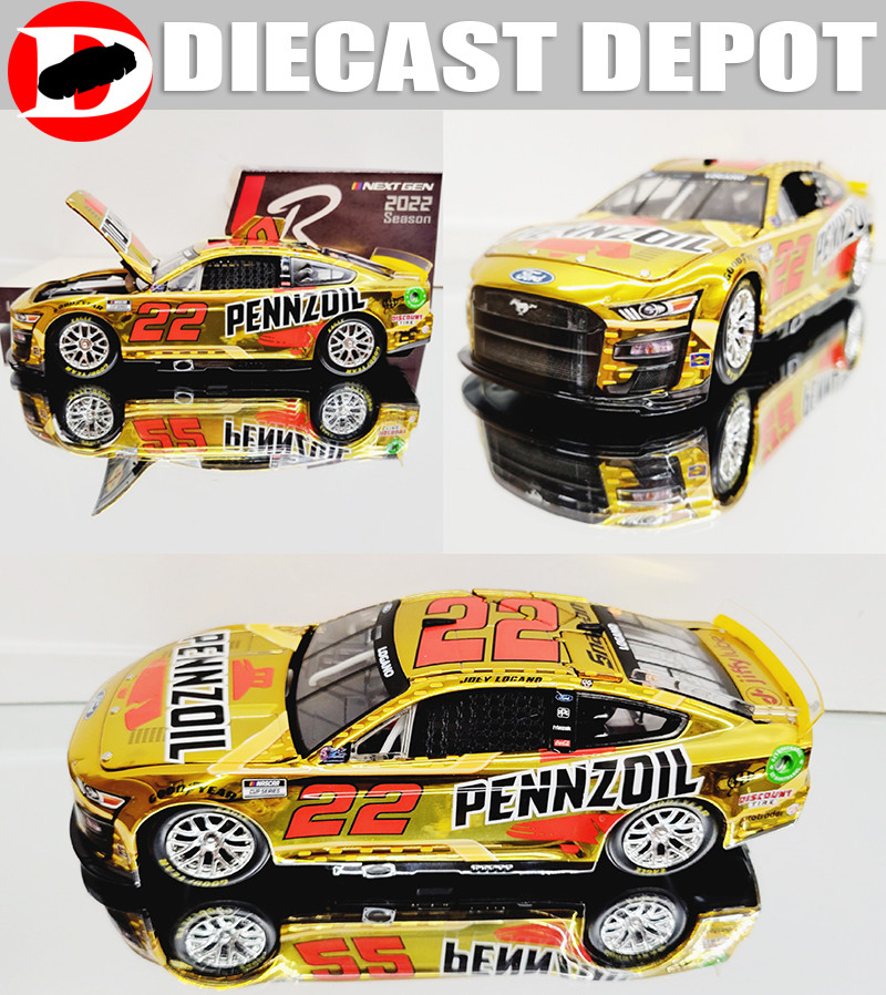 JOEY LOGANO 2022 PENNZOIL #22 NEXT GEN MUSTANG COLOR CHROME 1/24