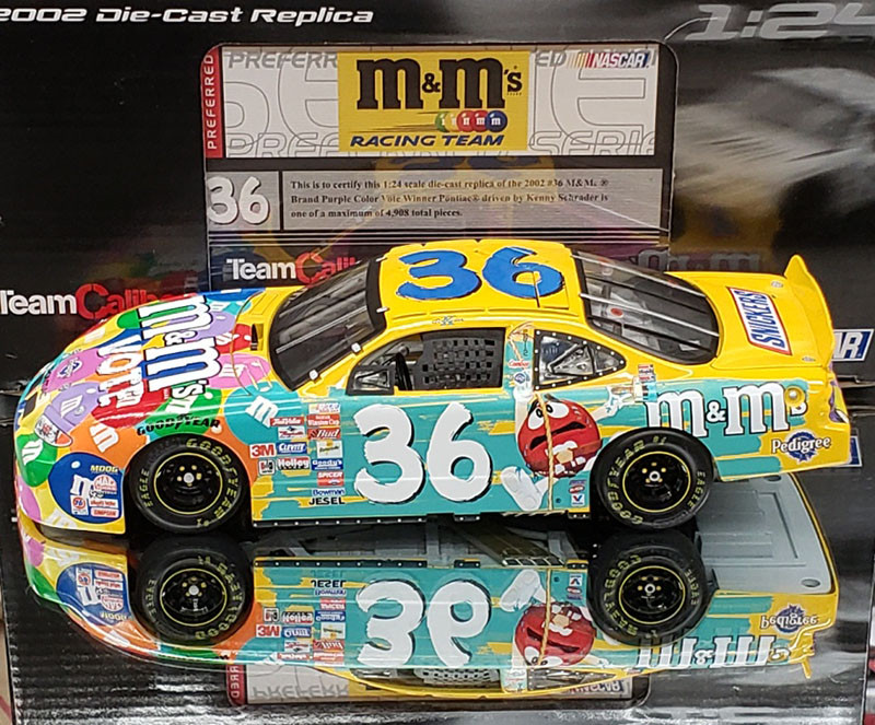 KENNY SCHRADER 2002 M&M'S VOTE 1/24 TEAM CALIBER PREFERRED