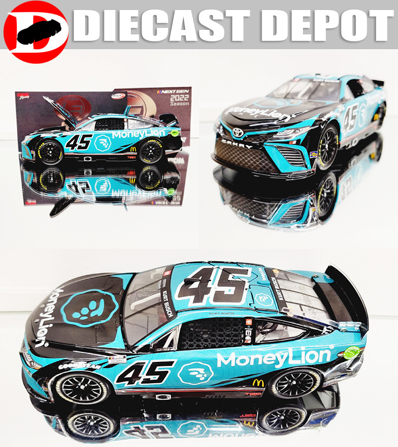 KURT BUSCH 2022 MONEYLION #45 NEXT GEN TOYOTA 1/24 ELITE SERIES